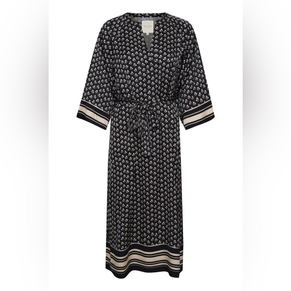 NWT PART TWO Dark Navy Graphic Art Women’s Dress - Picture 15 of 16